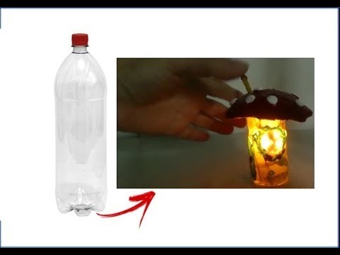 Como fazer casinha iluminada de fada com garrafa pet fácil-DIY