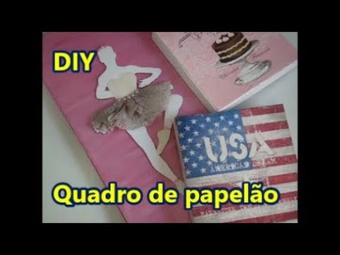 Como fazer Quadro de papelão DIY