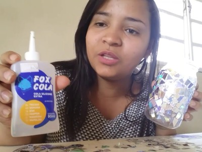 Diy com pote de maionese e CD