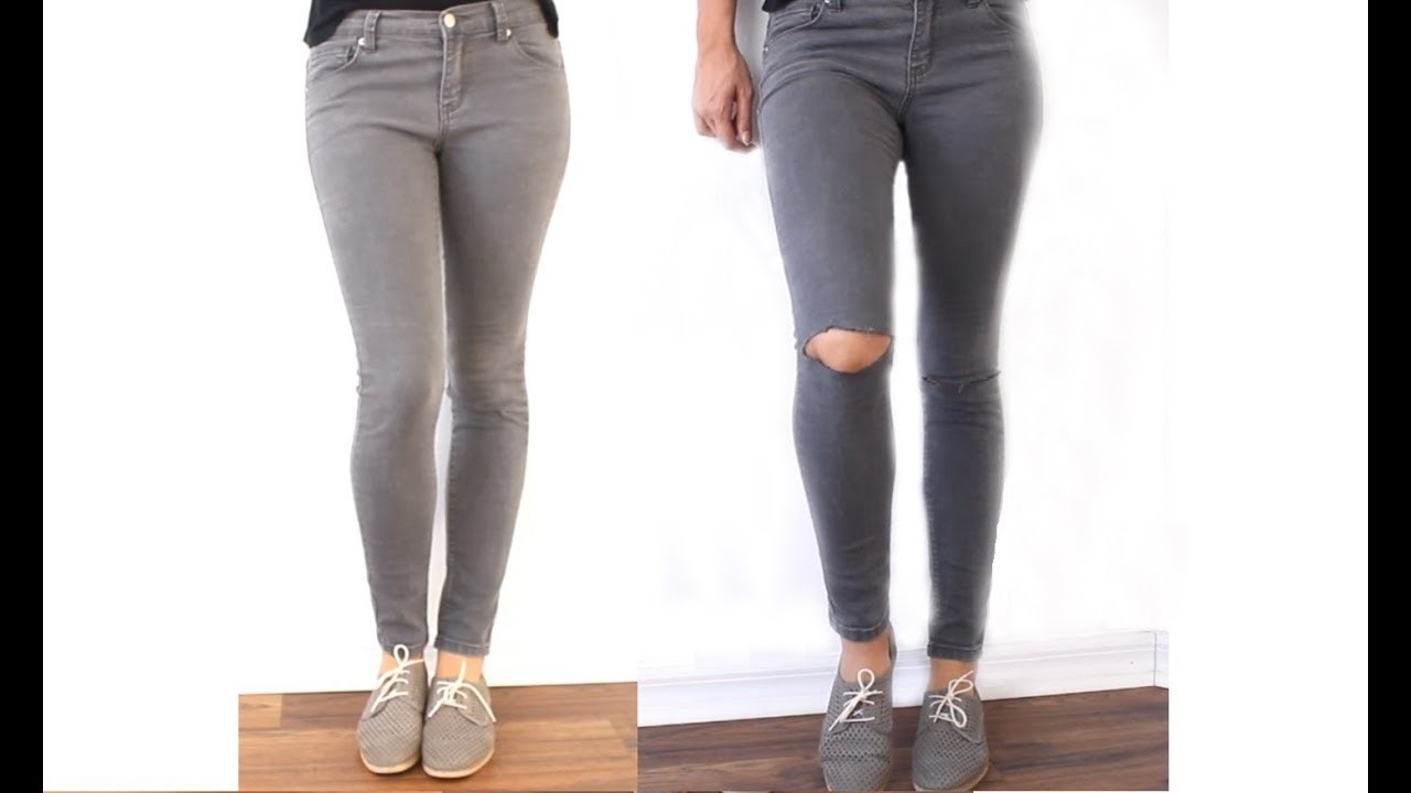 DIY - Como cortar calça jeans | Jeans Rasgado