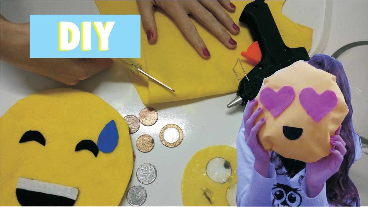 DIY Emoji: Bolsinha de Moeda, Almofada e +