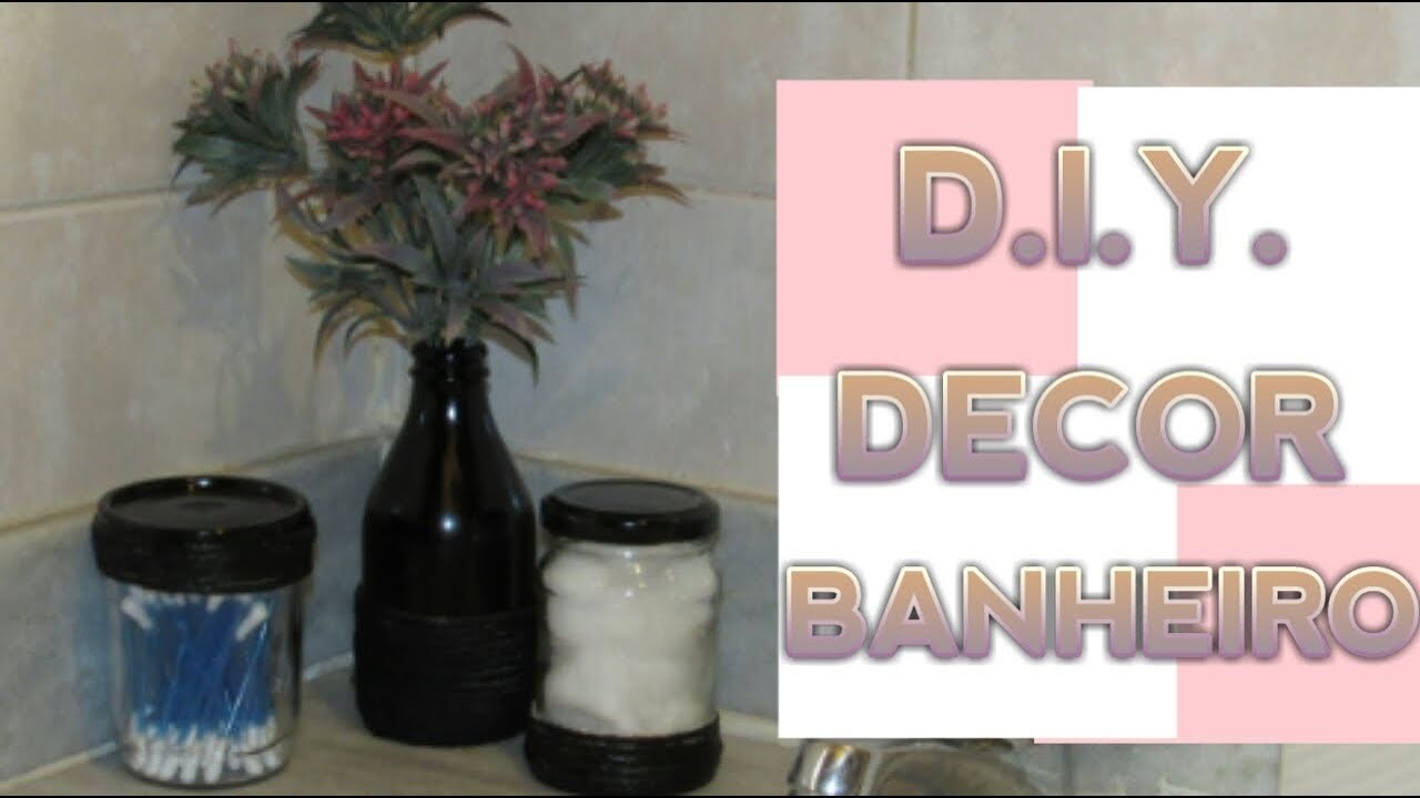 DIY Incrível de banheiro: porta cotonete, porta algodão e vasinho lindos!
