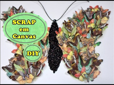 Scrapdécor em canvas - DIY - Didi Tristão