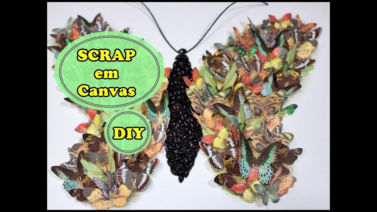 Scrapdécor em canvas - DIY - Didi Tristão