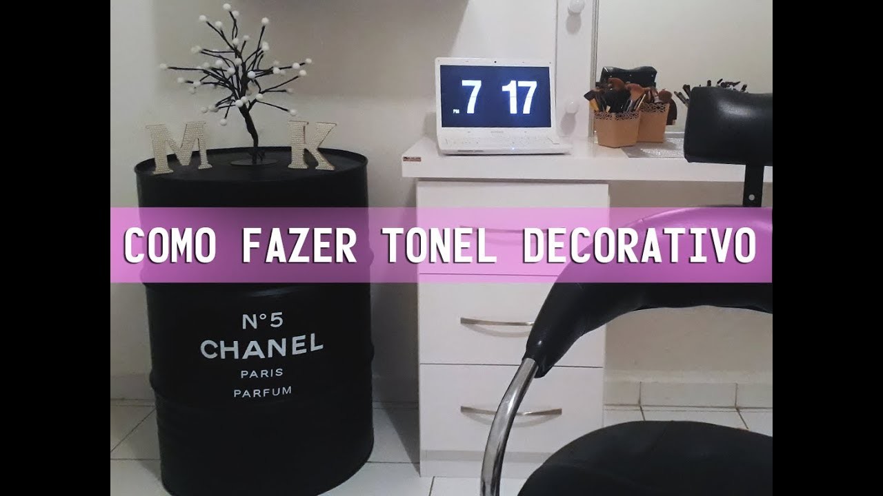 DIY - Como Fazer Tonel.Tambor Decorativo CHANEL | Vanessa Rodrigues