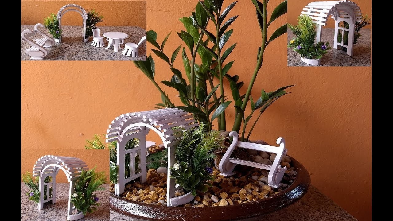 DIY Decoração com Tubo PVC Mini Entrada para Mini Jardins