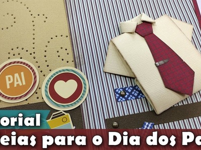Ideias para o Dia dos Pais | Camisa de origami | Página de scrap