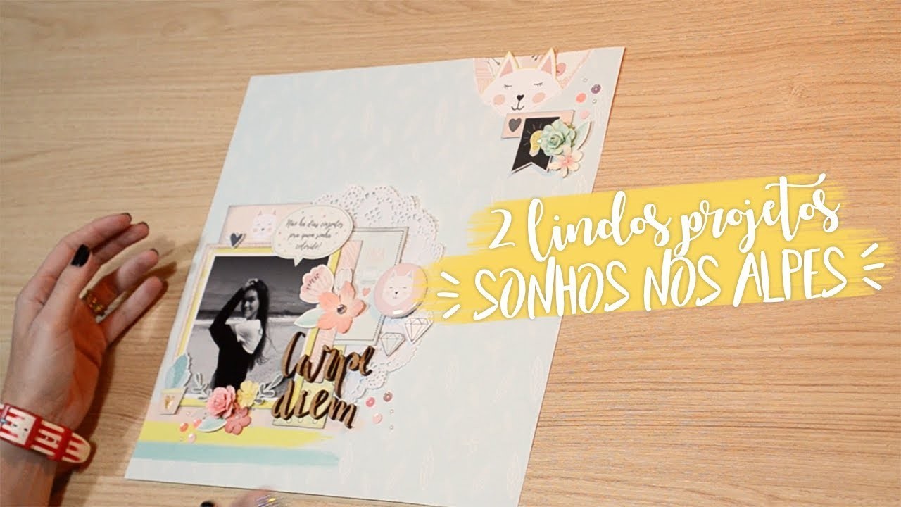 LINDOS LAYOUTS DE SCRAPBOOK COM A COLEÇÃO SONHOS NOS ALPES  ♡ JuJu Scrapbook