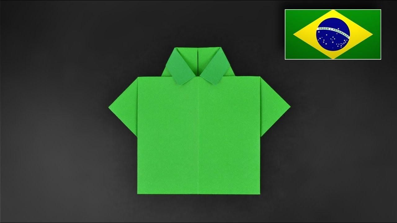 Origami: Camisa - Instruções em Português BR