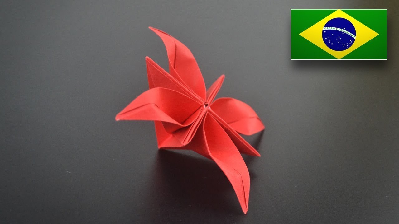 Origami: Flor Watsonia - Instruções em Português BR