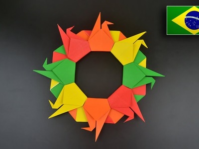 Origami: Mandala de Tsuru | Guirlanda - Instruções em Português BR