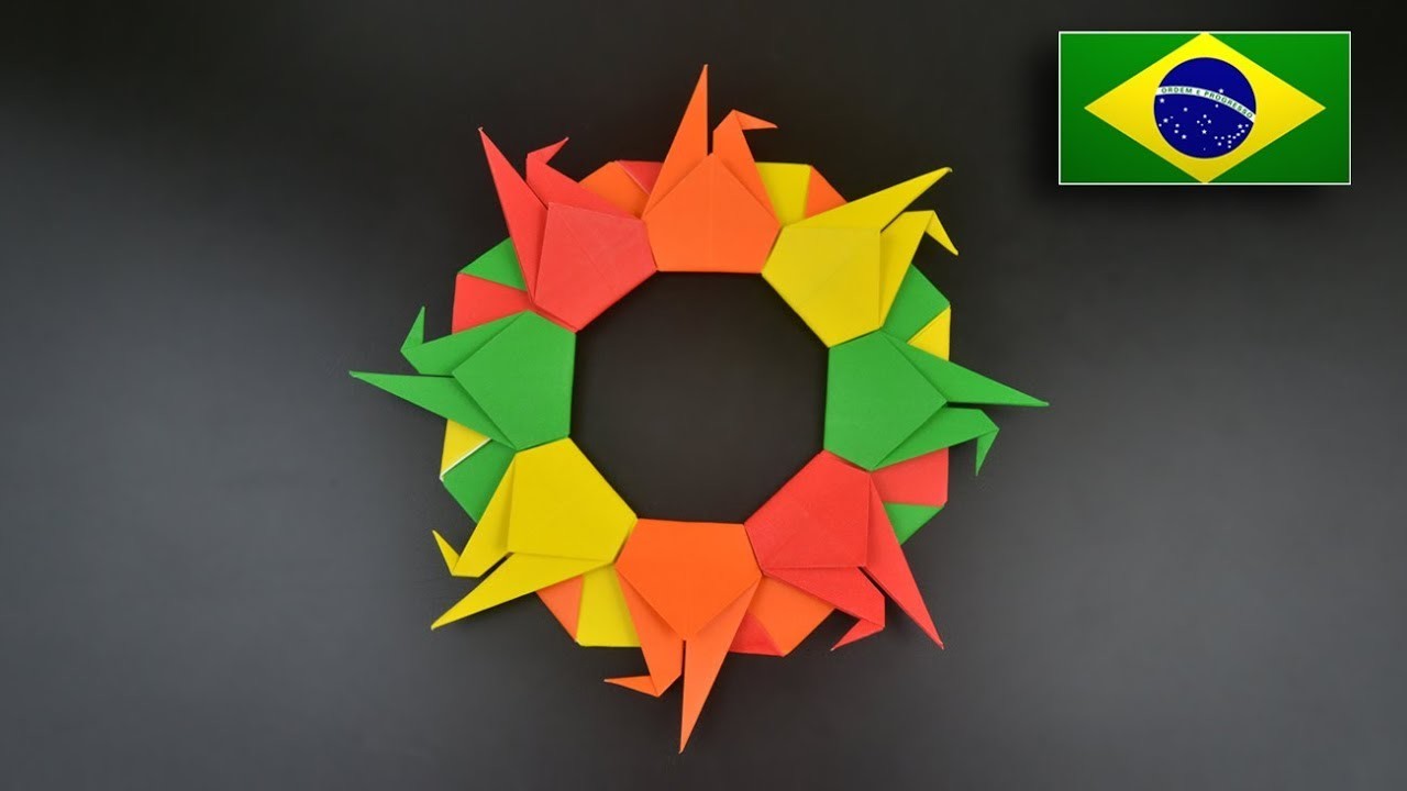 Origami: Mandala de Tsuru | Guirlanda - Instruções em Português BR