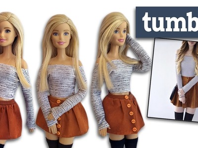 Roupa Tumblr para Barbie | DIY | Cherry Miniaturas