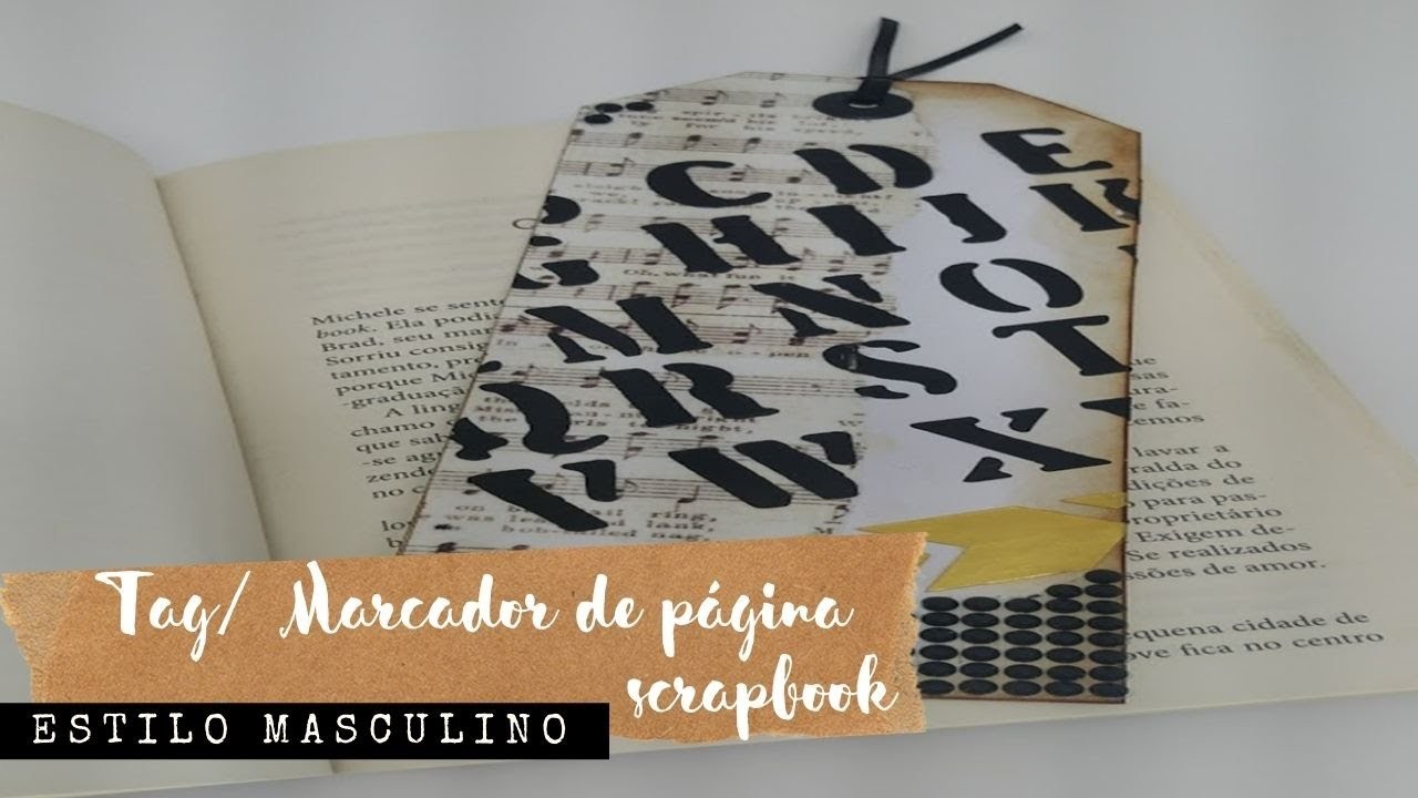 Tag.marcador de página scrapbook - estilo masculino