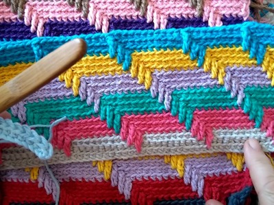 Tapete arco- íris de crochê (3D) Parte 2,Valéria crochê & Diversos