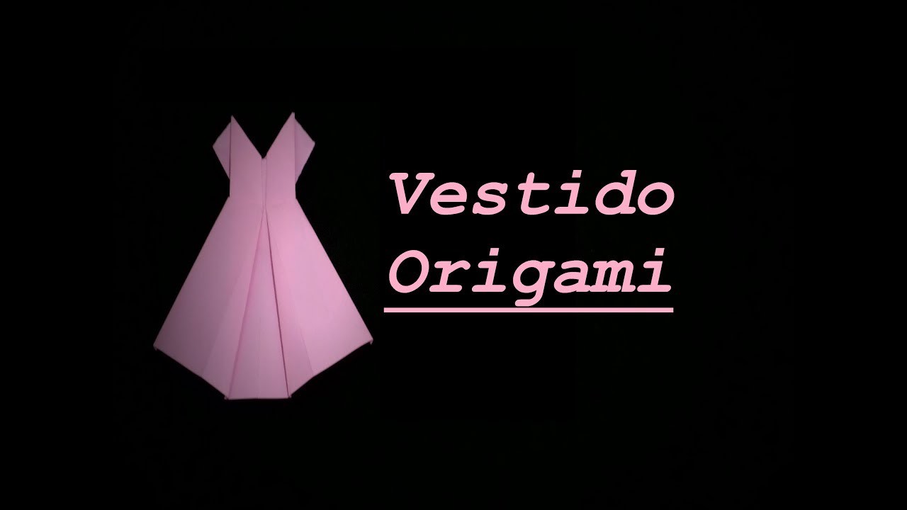 Vestido de  Origami passo a passo -How to make a Dress - Origami EASY