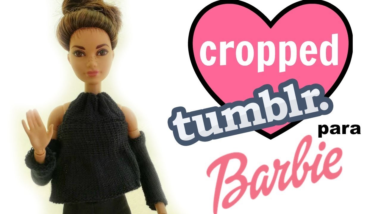 Como fazer cropped TUMBLR para boneca em 5 MINUTOS (com meia)