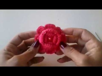 Como fazer flor de crochê para aplique
