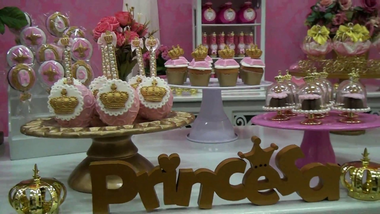 Decoração festa estilo Coroa Dourada