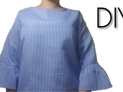 DIY Blusa básica. Ruffle blouse | Katirya Rodriguez