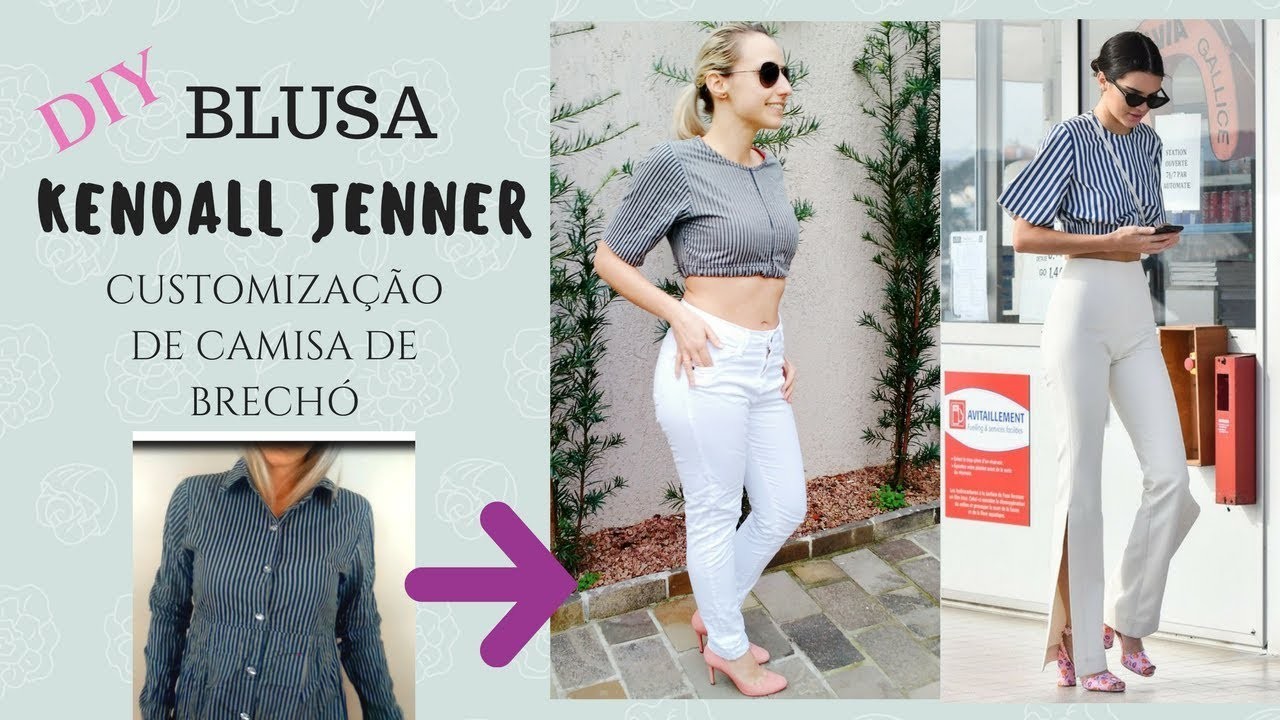 DIY Customização de CAMISA, inspiração Kendall Jenner