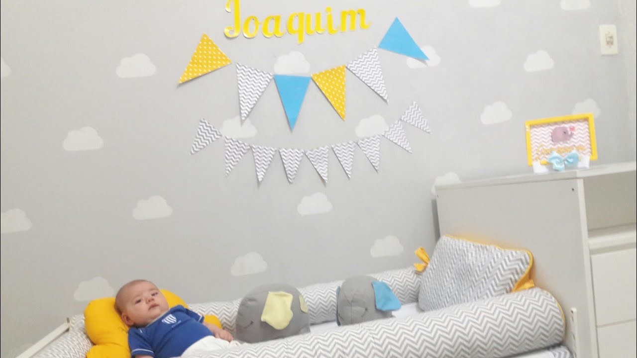 DIY - Faça você mesmo decoração quarto de bebê nuvens