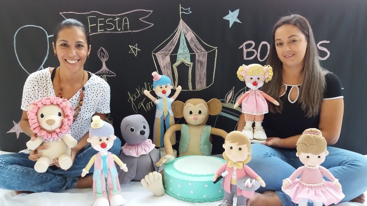 BONECOS EM FELTRO DA ELOARTE - Personagens para Decoração de Festa Infantil