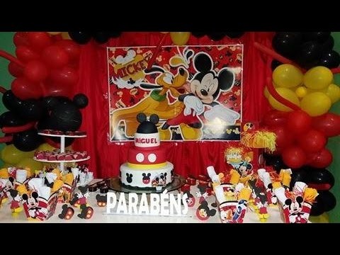 Ideia, De Decoração De Festa Aniversário do Mickey