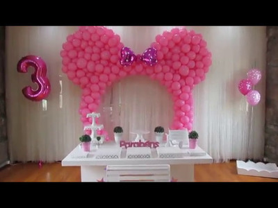 Orelha de Minnie em balão - Decoração by Arena Festas