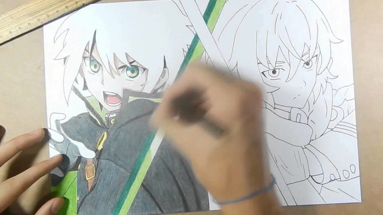 Speed Drawing-Yuu and Mika ( Owari no Seraph )