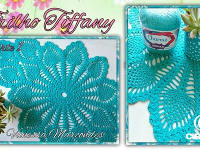 ????Trilho de mesa Tiffany em Crochê.1.3 Por Vanessa Marcondes.