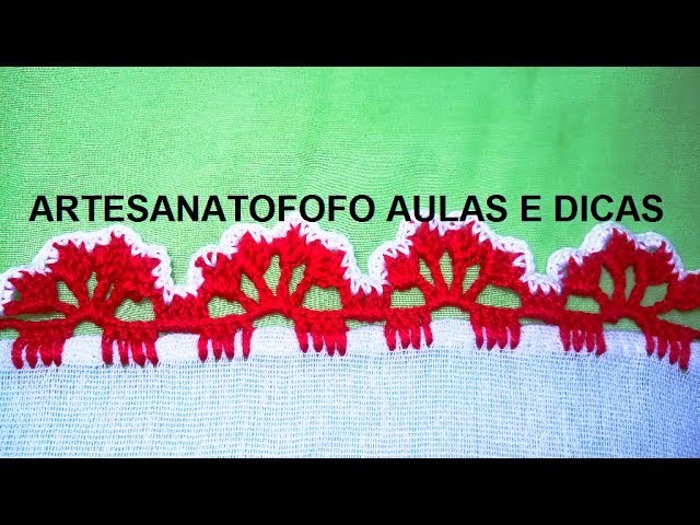 Bico em crochê fácil #CANHOTO - CROCHÊ 85