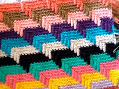 Como começar uma carreira nova de crochê do tapete arco íris (3D)Valéria crochê & Diversos