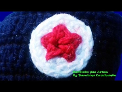 Estrela em crochê.símbolo do All Star em crochê