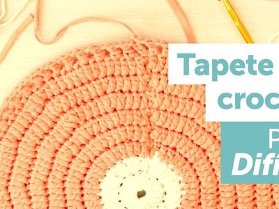 Faça você mesmo tapete redondo de crochê em fio de malha - PAP Difícil