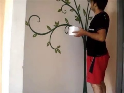 Pintura decorativa em parede - entrada