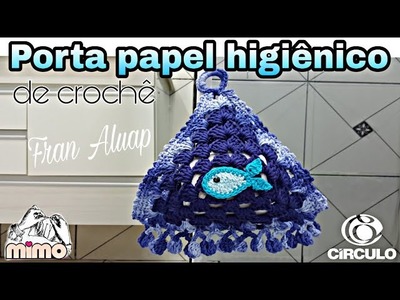 ????Porta papel higiênico de crochê - jg de banheiro - Fran Aluap