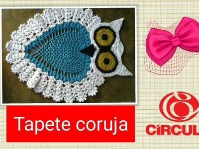 Versão canhotos: Tapete coruja em crochê # Elisa Crochê