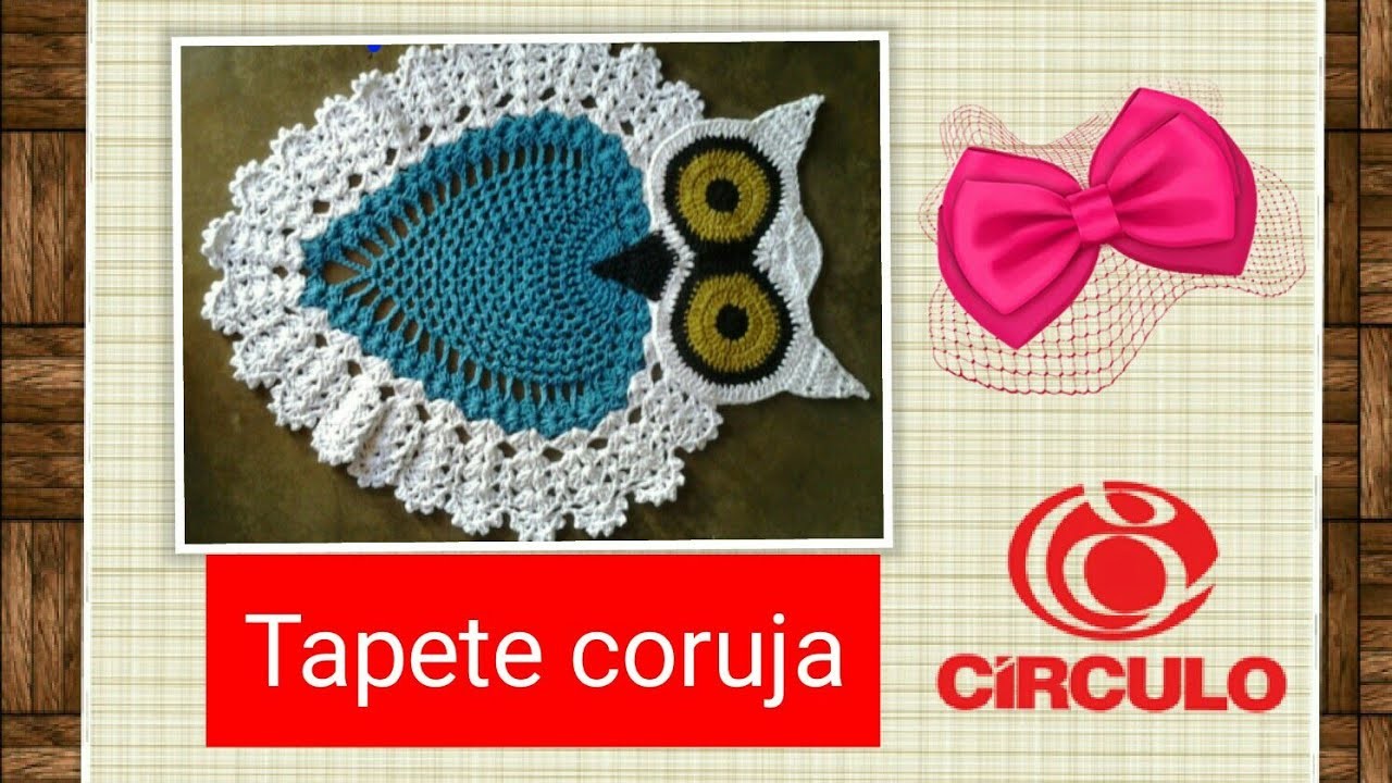 Versão canhotos: Tapete coruja em crochê # Elisa Crochê