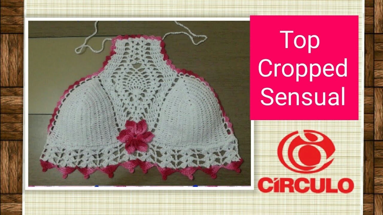 Versão canhotos:Top Cropped Sensual em crochê # Elisa Crochê