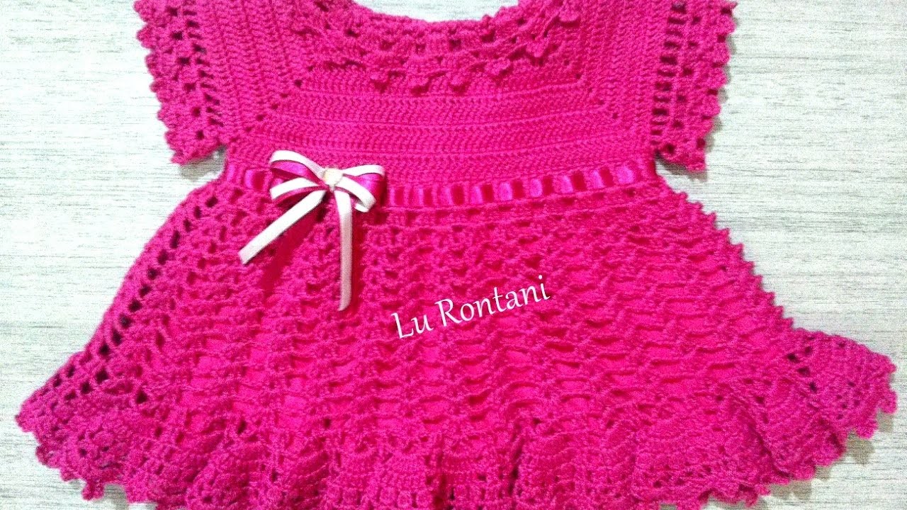 Vestido para bebê em crochê - Lu Rontani