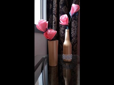 Como fazer vaso para decoração.  Reciclando