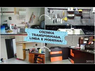 COZINHA TRANSFORMADA, LINDA E MODERNA! - SEGUIDORA MONIQUE STEFANI | Organize sem Frescuras!