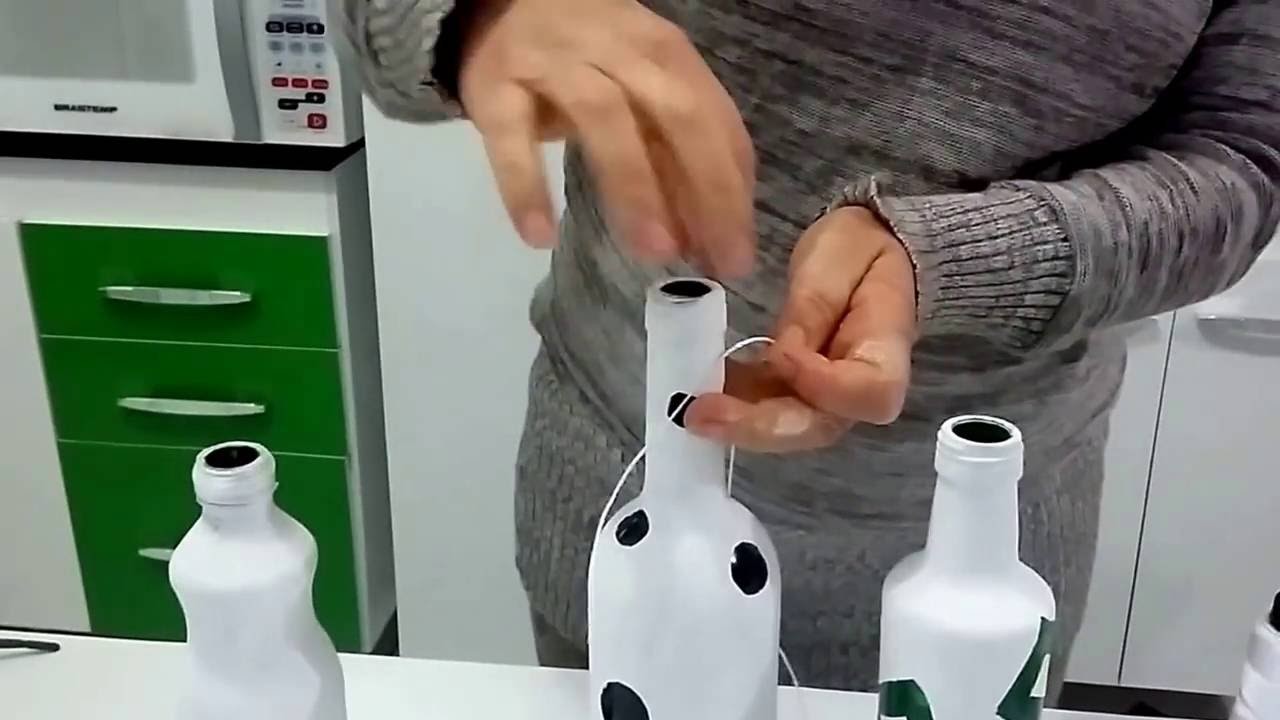 Decoração de garrafa super econômica - DIY