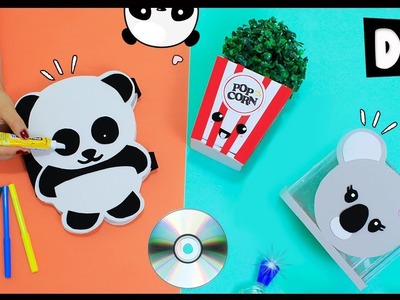 DIYs FOFINHOS KAWAII ???? RECICLADOS | Estojo Panda, DIY Koala, Organizador | Jessika Taynara