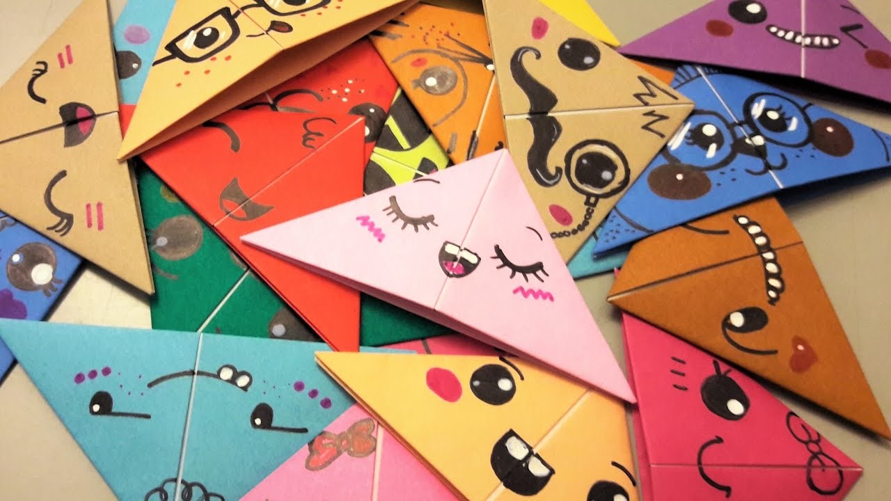 Marcador de Páginas. Bookmarks - Origami Kawaii Cute