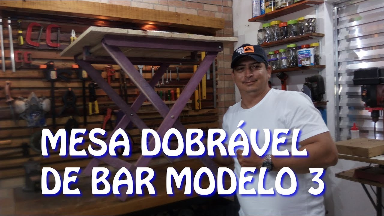 Mesa dobrável de bar modelo 3