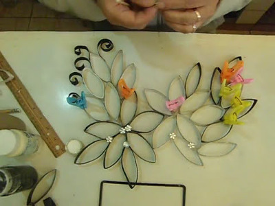 Tubos de cartón para decorar con hermosas flores - tutorial (reciclar)