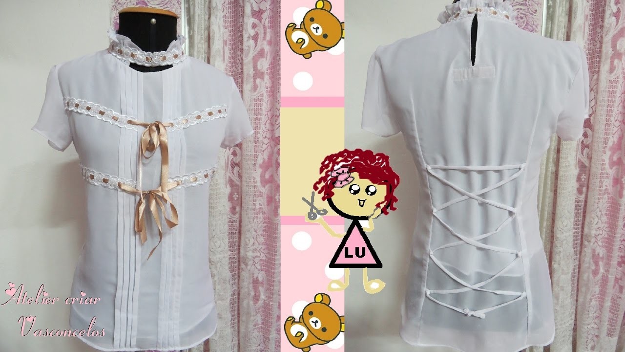 Blusa branco, estilo  romântico, e serve a outros estilos????