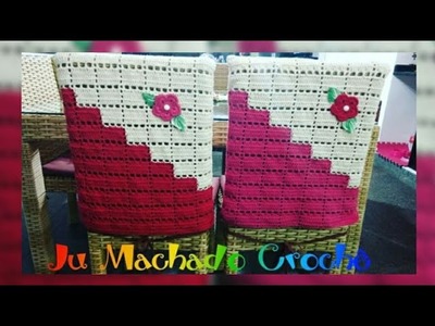 Capa de Cadeira em Crochê - Dual Color - Ju Machado Crochê